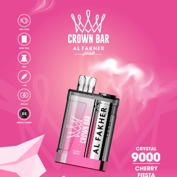 Al Fakher Crown Bar Crystal 9000 disposable vape device in Dubai