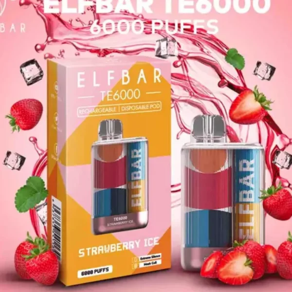 Elf Bar TE6000 Puffs Disposable Vape (US Version) – Compact, Rechargeable & Flavorful