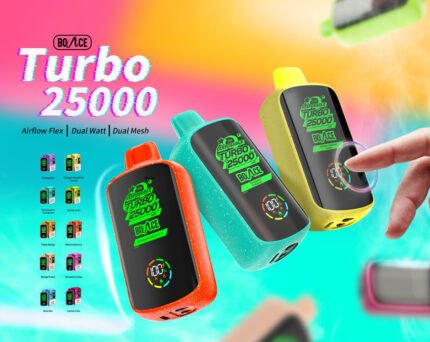 The Bounce Turbo 25000 Puffs Disposable Vape delivers up to 25,000 puffs, 20ml e-liquid capacity, 5% nicotine, adjustable airflow, and a rechargeable battery. Enjoy dense vapor and rich flavors with fast delivery in Dubai. Perfect for those seeking convenience and performance!