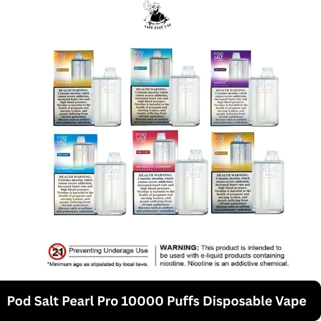 Pod Salt Pearl Pro 10000 Puffs UAE (1) Pod Salt Pearl Pro 10000 Puffs Disposable Vape - Image 1